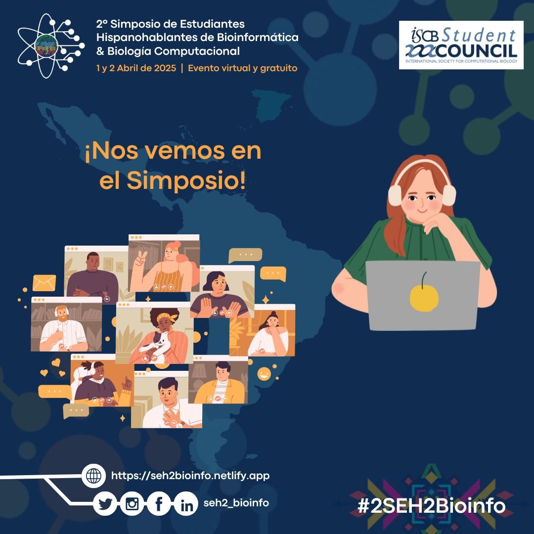 ¡El equipo organizador del 2º Simposio de Estudiantes Hispanohablantes de Bioinformática y Biología Computacional (#2SEH2Bioinfo) ya tiene todo listo para que comience el evento! 🚀🙌🏼

¡Continúa abajo! 👇