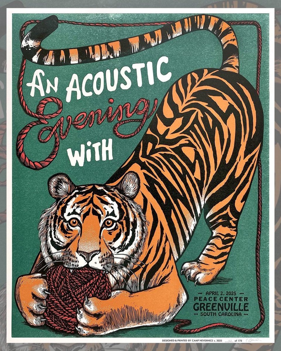 Trey Anastasio (@treyanastasio) on Twitter photo Trey Anastasio performs tonight in Greenville, SC. The show poster is by <a href="/CampNevernice/">Laura Baisden</a>. There will also be a limited foil variant available. Trey Anastasio performs tonight in Greenville, SC. The show poster is by <a href="/CampNevernice/">Laura Baisden</a>. There will also be a limited foil variant available.