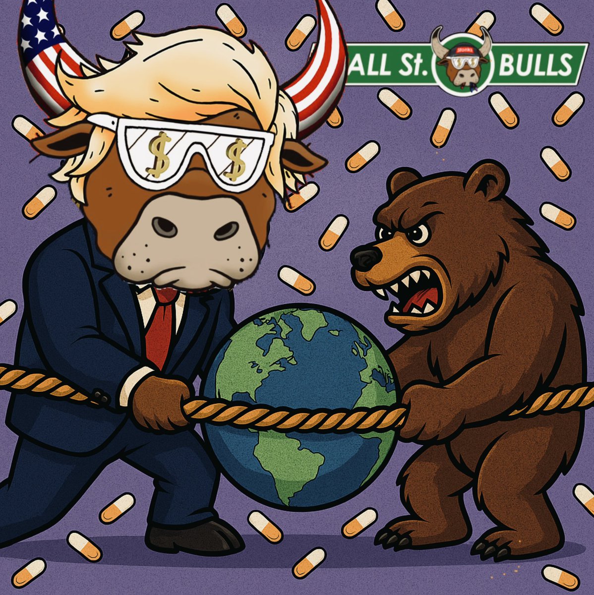 Wall St Bulls (@wallstbullsnft) on Twitter photo Market’s split. Volatility’s up.
Qualudes falling from the sky.
Just another Monday for the Wall Street Bulls.
<a href="/realDonaldTrump/">Donald J. Trump</a> wen bottom? Market’s split. Volatility’s up.
Qualudes falling from the sky.
Just another Monday for the Wall Street Bulls.
<a href="/realDonaldTrump/">Donald J. Trump</a> wen bottom?