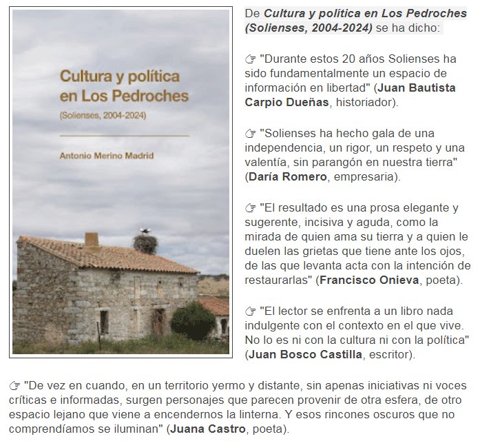 Me dicen que en la radio analizaron ayer mi pensamiento político sobre Los Pedroches y su futuro ¡Gracias!😍. Para quienes no lo escucharan, sepan que todas mis reflexiones sobre el tema están recogidas en mi libro "Cultura y política en Los Pedroches", editado por <a href="/17Pueblos/">17Pueblos.es</a>