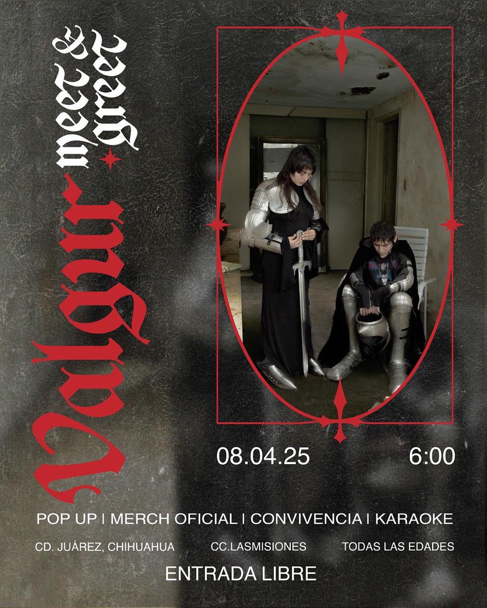 CIUDAD JUÁREZ ⚔️ ENTRADA LIBRE 

⊹₊⟡⋆ GRAN KARAOKE VALGUR ⊹₊⟡⋆

8 DE ABRIL | 6 PM 📍Las Misiones