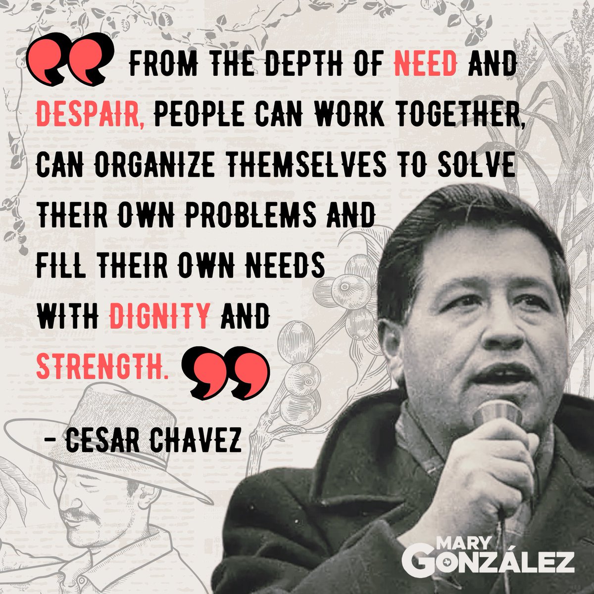 Today we honor the life of labor activist Cesar Chavez. From labor unions to strikes; Chavez helped millions of laborers find strength in their community. We are grateful for the fruits of Chavez's labor and will keep fighting for workers' rights!

#txlege #HD75 #CesarChavezDay
