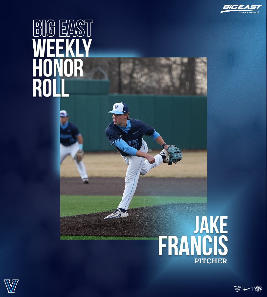 John Freitag and Jake Francis have each earned a <a href="/BIGEAST/">BIG EAST Conference</a> Weekly Honor Roll nod!

#GoNova