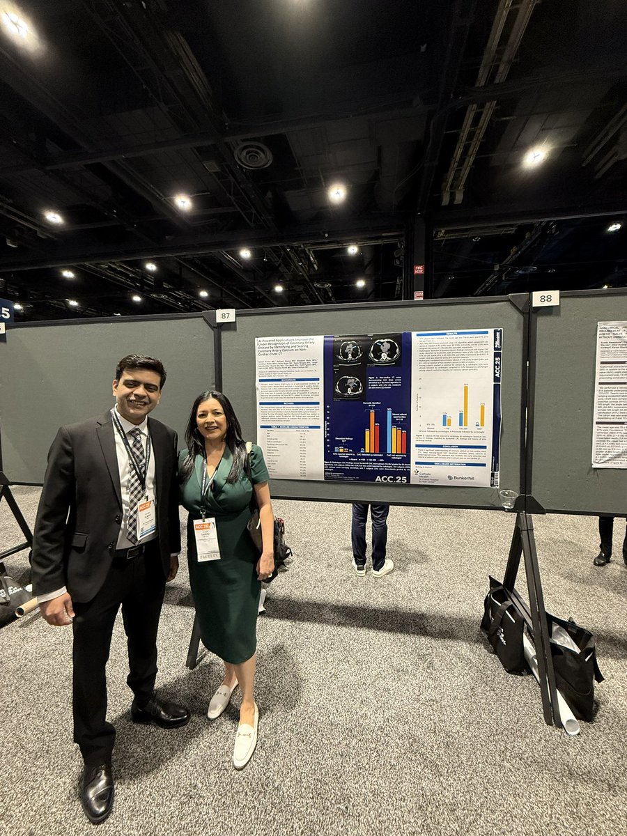 Suman Tandon (@heartsmartpro) on Twitter photo So proud of our CV Imaging fellow <a href="/KelashKumar33/">Kelash Kumar</a> <a href="/StFrancis_LI/">St. Francis Hospital & Heart Center</a> presenting at #ACC25 on underreporting of CAD in noncardiac chest CT & the use of AI-based algorithms to identify & quantify CAC which may facilitate early detection & Rx
<a href="/rooshaparikh/">Roosha Parikh</a> <a href="/OKhaliqueMD/">Omar Khalique</a> <a href="/StFrancis_LI/">St. Francis Hospital & Heart Center</a> So proud of our CV Imaging fellow <a href="/KelashKumar33/">Kelash Kumar</a> <a href="/StFrancis_LI/">St. Francis Hospital & Heart Center</a> presenting at #ACC25 on underreporting of CAD in noncardiac chest CT & the use of AI-based algorithms to identify & quantify CAC which may facilitate early detection & Rx
<a href="/rooshaparikh/">Roosha Parikh</a> <a href="/OKhaliqueMD/">Omar Khalique</a> <a href="/StFrancis_LI/">St. Francis Hospital & Heart Center</a>