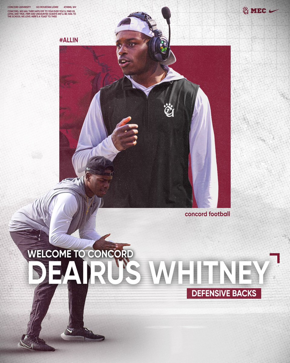 God opens doors where you’re needed for his mission. Blessed and excited to announce I am the new Defensive Backs Coach at Concord University.

Thankful for my time at <a href="/WarriorvilleFB/">Little Rock Christian Academy Football</a> 
Excited to get to work‼️ #ALLIN
