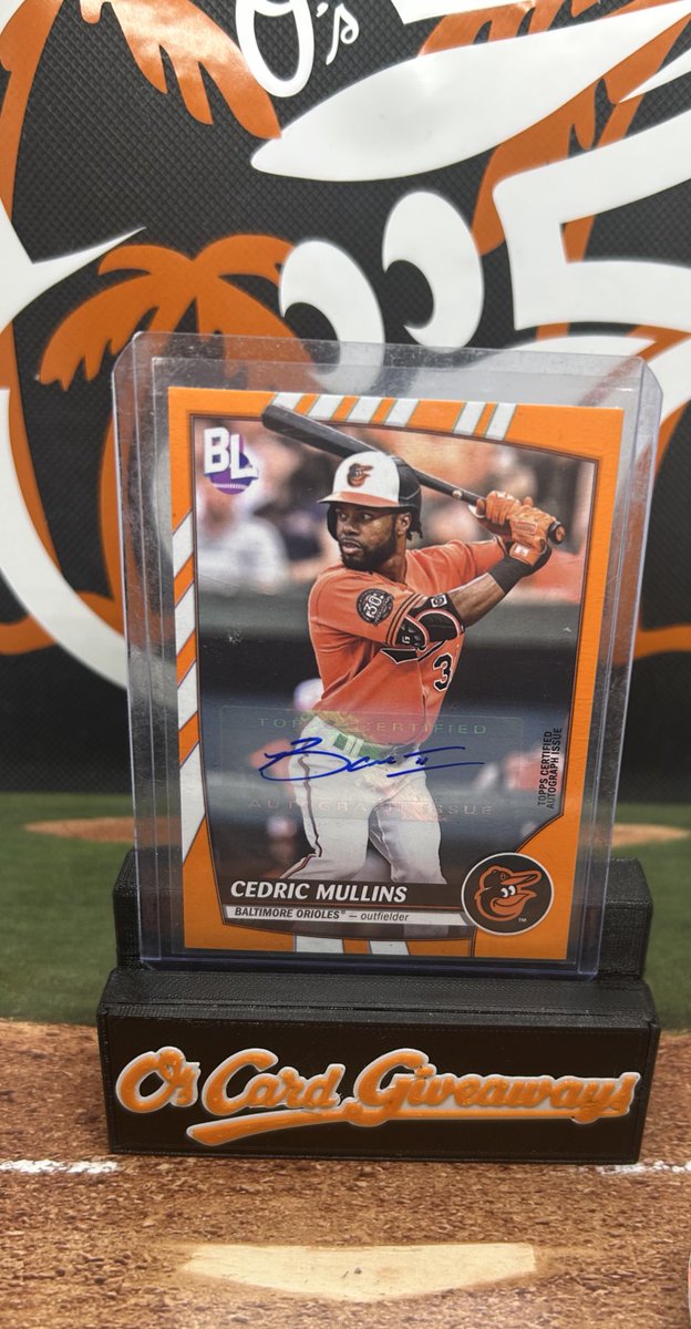 ORIOLES WIN!!! Like retweet and follow! I’ll select one lucky winner to receive this Cedric Mullins Autograph card tomorrow around noon. #Birdland
