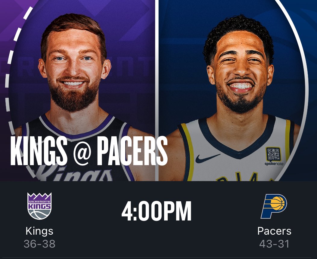 kings_scribe's tweet photo. 🚨GAMEDAY🚨

The Sacramento Kings take on a familiar foe in Tyrese Haliburton and the Indiana Pacers. Every game is big at this point in the season with the Kings fighting to cling on to a Play-In spot. https://t.co/S2LesE3oBu