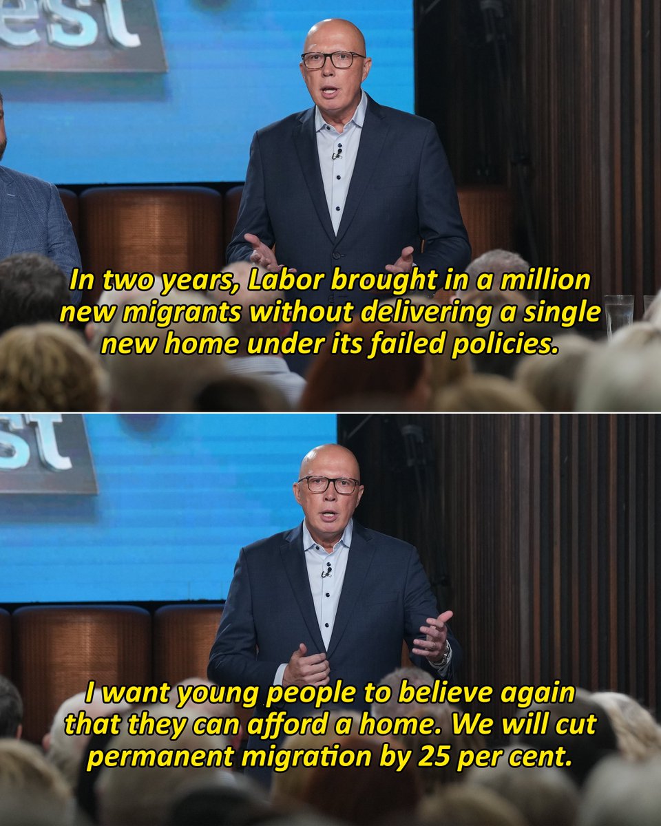 Anthony Albanese will bring in 1.8 million new migrants — despite not building a single additional home under a Labor policy.

We will cut permanent migration by 25% to free up housing and restore the great Australian dream of home ownership.
