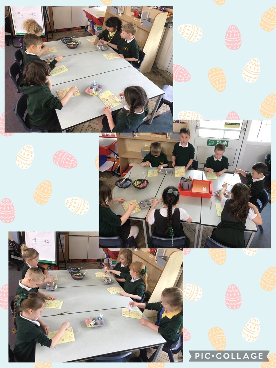Overchurch6's tweet photo. Today we had a lovely morning at our Easter service at St. Mary’s. Thank you to our lovely helpers! On returning to school we have been creating Easter cards and Easter bunnies and we have all done our guided reading- what a busy start to the week! #OverchurchRE https://t.co/EJFPAy1XcK