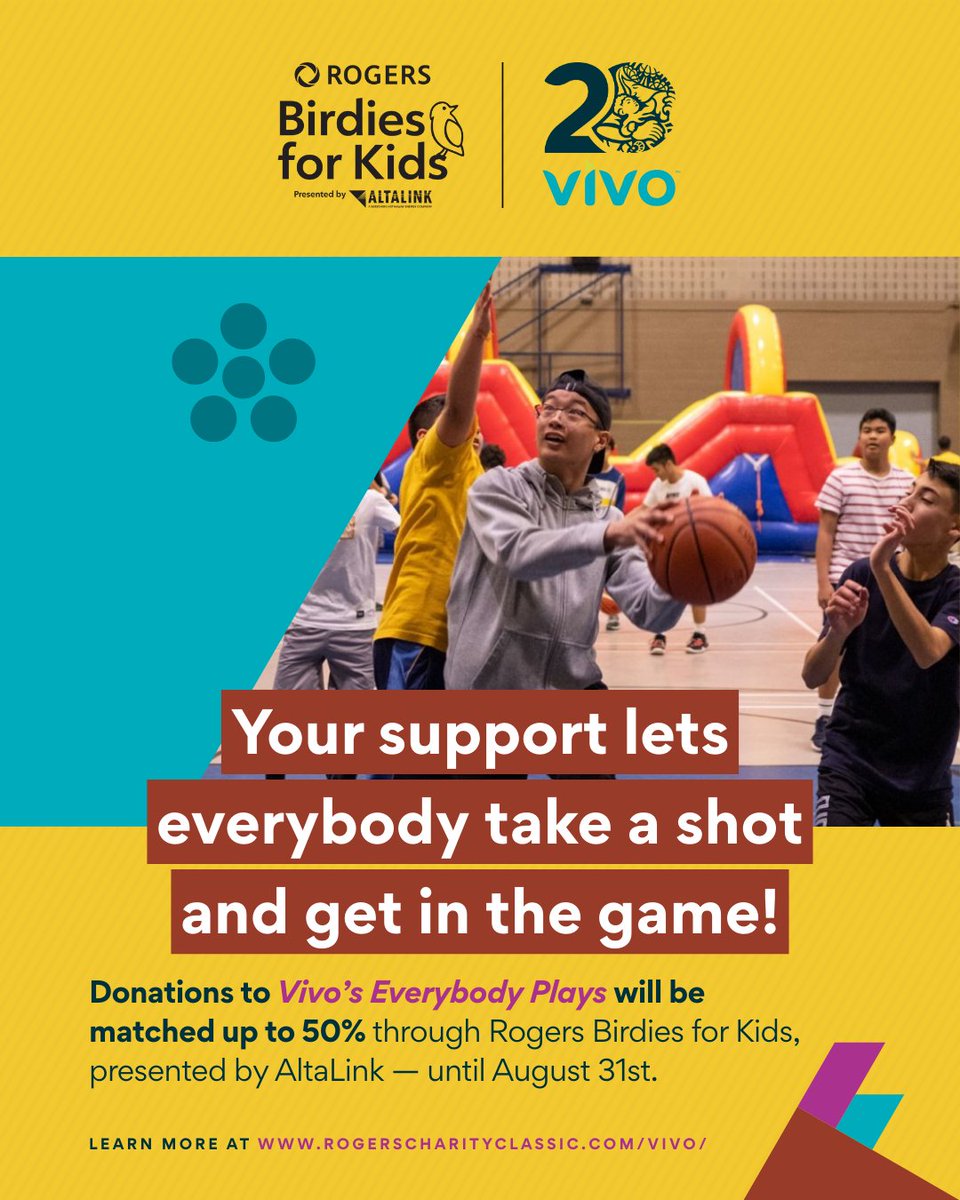 Everybody Plays is our way of removing financial barriers to play. Donations to Vivo through Birdies for Kids are matched up to 50%, with all funds going directly to Everybody Plays! Donate now.