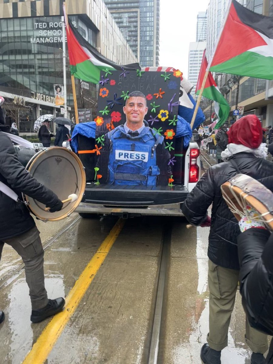 Hossam dreamed of one day traveling beyond Gaza. Though he never had the chance, in the past few days, people around the world have marched and paid tribute to him. He never left Gaza, but his name echoed across the globe.

 [Toronto , Canada]