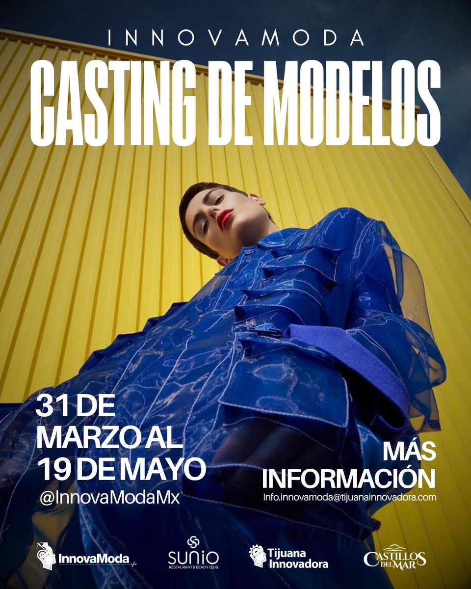 TjInnovadora's tweet image. 🔥 ¡#CASTINGDEMODELOS 2025! 🔥

Abrimos convocatoria para #FashionRevolution de @InnovaModa_Mx y seguir revolucionando la #moda en la región ✨
📅 31/marzo - 19/mayo
📍 IG: @InnovaModaMx
📝 Regístrate acá  docs.google.com/.../1i3-3j.../…

#InnovaModa #ModaMéxico #TijuanaFashion #Pasarela