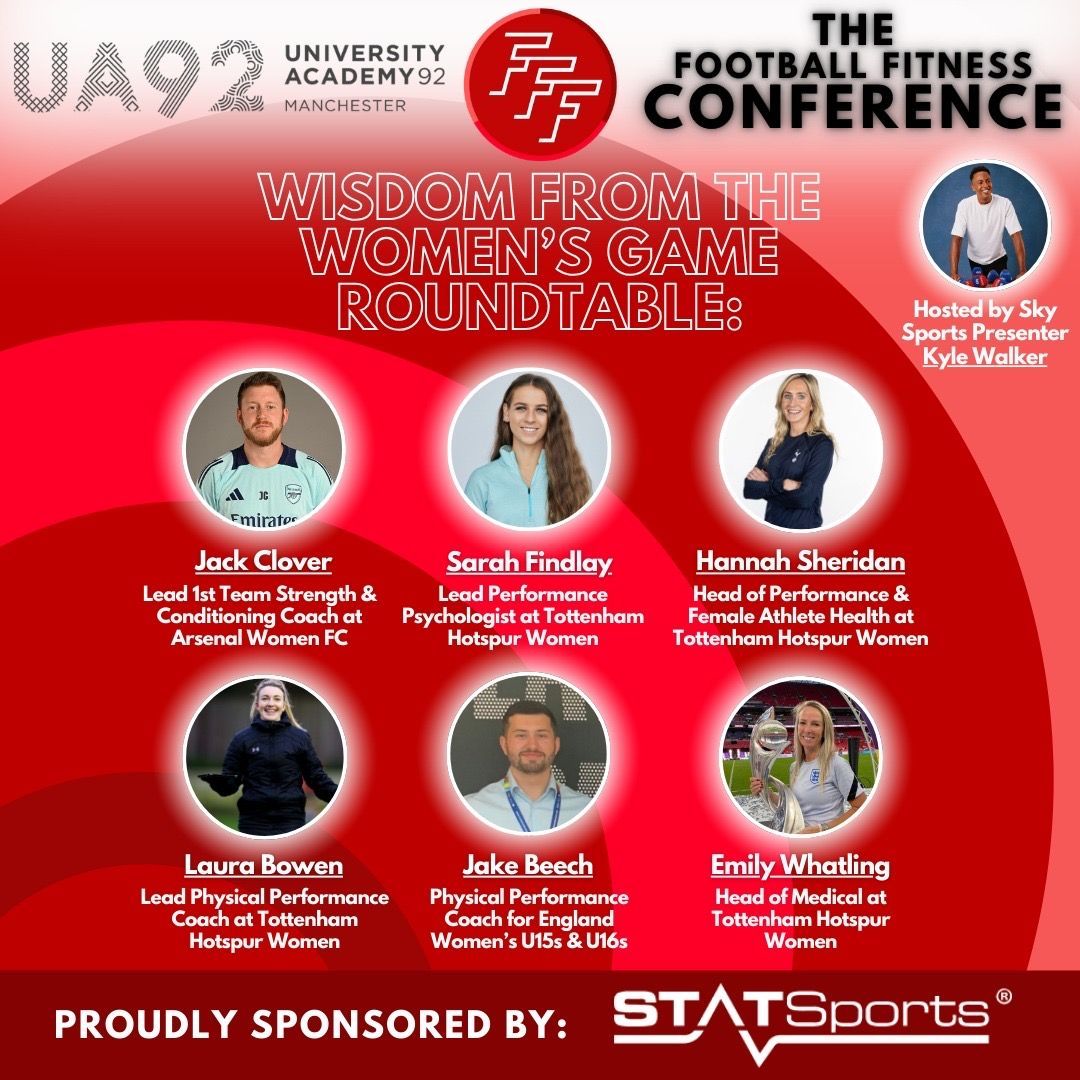 Check out the 3 Roundtable line ups we have pulled together for the Conference

1️⃣ ‘Wisdom from the Women’s Game’

2️⃣ ‘Nutrition Roundtable’

3️⃣ ‘Trials &amp; Tribulations of the EFL’

Confirm your place here
🔗 buff.ly/3Visvvq

<a href="/statsports/">STATSports</a>
<a href="/UA92MCR/">University Academy 92 (UA92)</a>