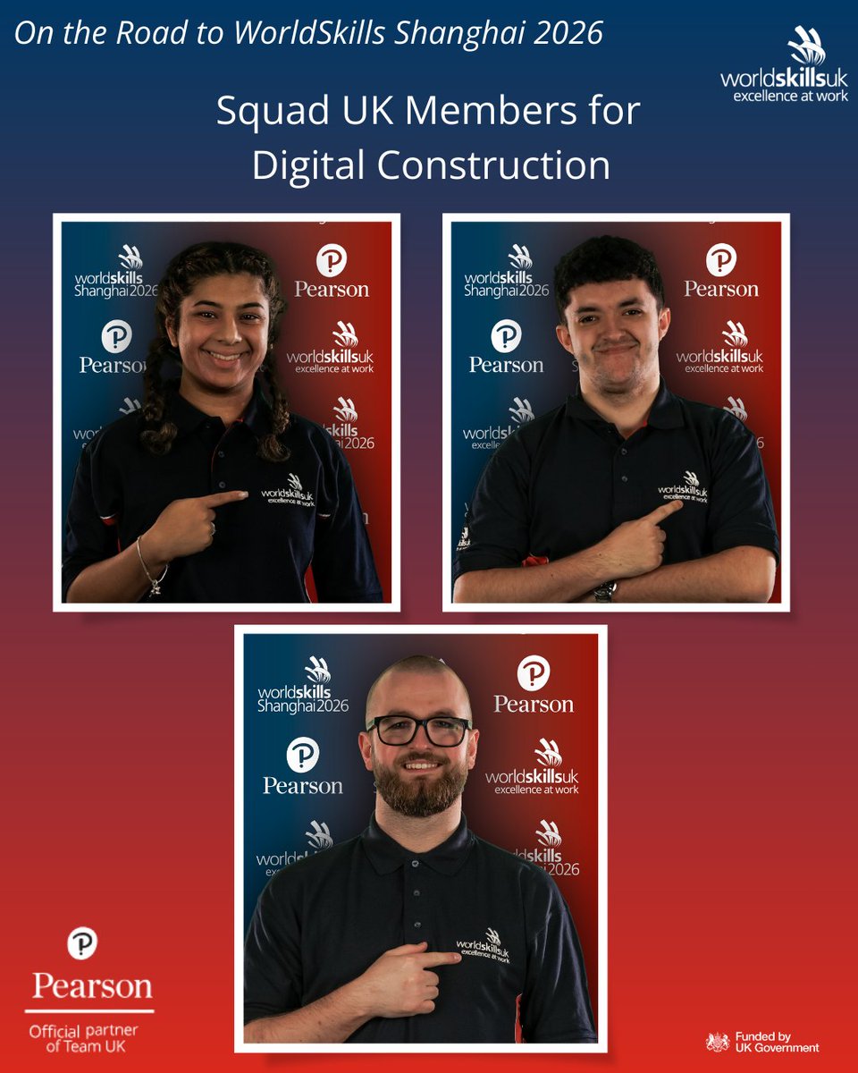 WorldSkills UK (@worldskillsuk) on Twitter photo Meet your Digital Construction Squad UK Members, On the Road to WorldSkills Shanghai 2026!
Sophia Ali - <a href="/NCLanarkshire/">New College Lanarkshire</a>
Lennon Bulloch - <a href="/NCLanarkshire/">New College Lanarkshire</a>
Adam Rodger - <a href="/NCLanarkshire/">New College Lanarkshire</a>
#SquadUK, in partnership with <a href="/PearsonBTECAppr/">Pearson BTEC and Apprenticeships</a> Meet your Digital Construction Squad UK Members, On the Road to WorldSkills Shanghai 2026!
Sophia Ali - <a href="/NCLanarkshire/">New College Lanarkshire</a>
Lennon Bulloch - <a href="/NCLanarkshire/">New College Lanarkshire</a>
Adam Rodger - <a href="/NCLanarkshire/">New College Lanarkshire</a>
#SquadUK, in partnership with <a href="/PearsonBTECAppr/">Pearson BTEC and Apprenticeships</a>