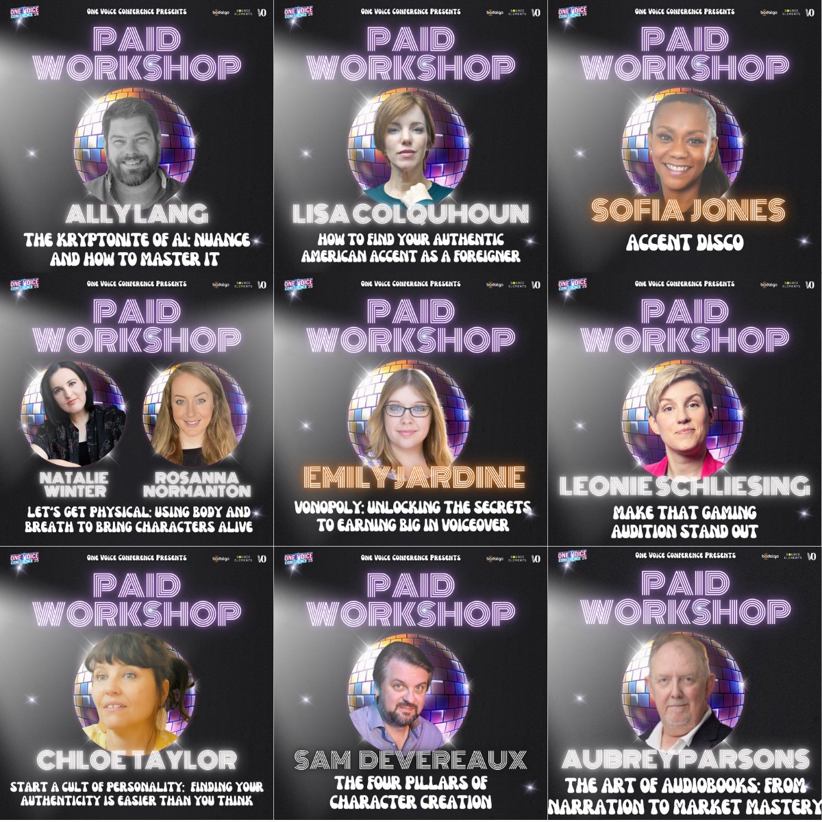 🚨 OVC UK 2025 Paid Workshops Lineup Revealed! 🎙️

Whether you've already got your conference ticket or you're looking to be a part of OVC without breaking the bank—our 9 exclusive paid workshops with VO pros are the perfect addition to your OVC experience! 🌟 Each workshop is