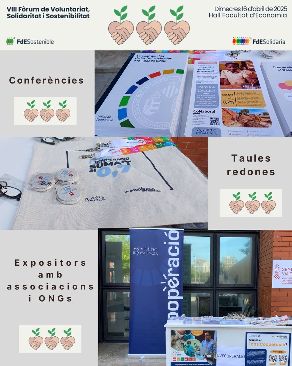 UV Cooperació (@cooperaciou) on Twitter photo Us esperem al VIII Fòrum de Voluntariat, Solidaritat i Sostenibiltat en la <a href="/fdeconomiauv/">Facultat d'Economia</a> per informar-vos de totes les nostres activitats :#voluntariat, #projectes, #premis, #beques...
🗓️ dimecres 16 d'abril, a partir de les 9 h.
ℹ️ go.uv.es/EAR4TT0 Us esperem al VIII Fòrum de Voluntariat, Solidaritat i Sostenibiltat en la <a href="/fdeconomiauv/">Facultat d'Economia</a> per informar-vos de totes les nostres activitats :#voluntariat, #projectes, #premis, #beques...
🗓️ dimecres 16 d'abril, a partir de les 9 h.
ℹ️ go.uv.es/EAR4TT0