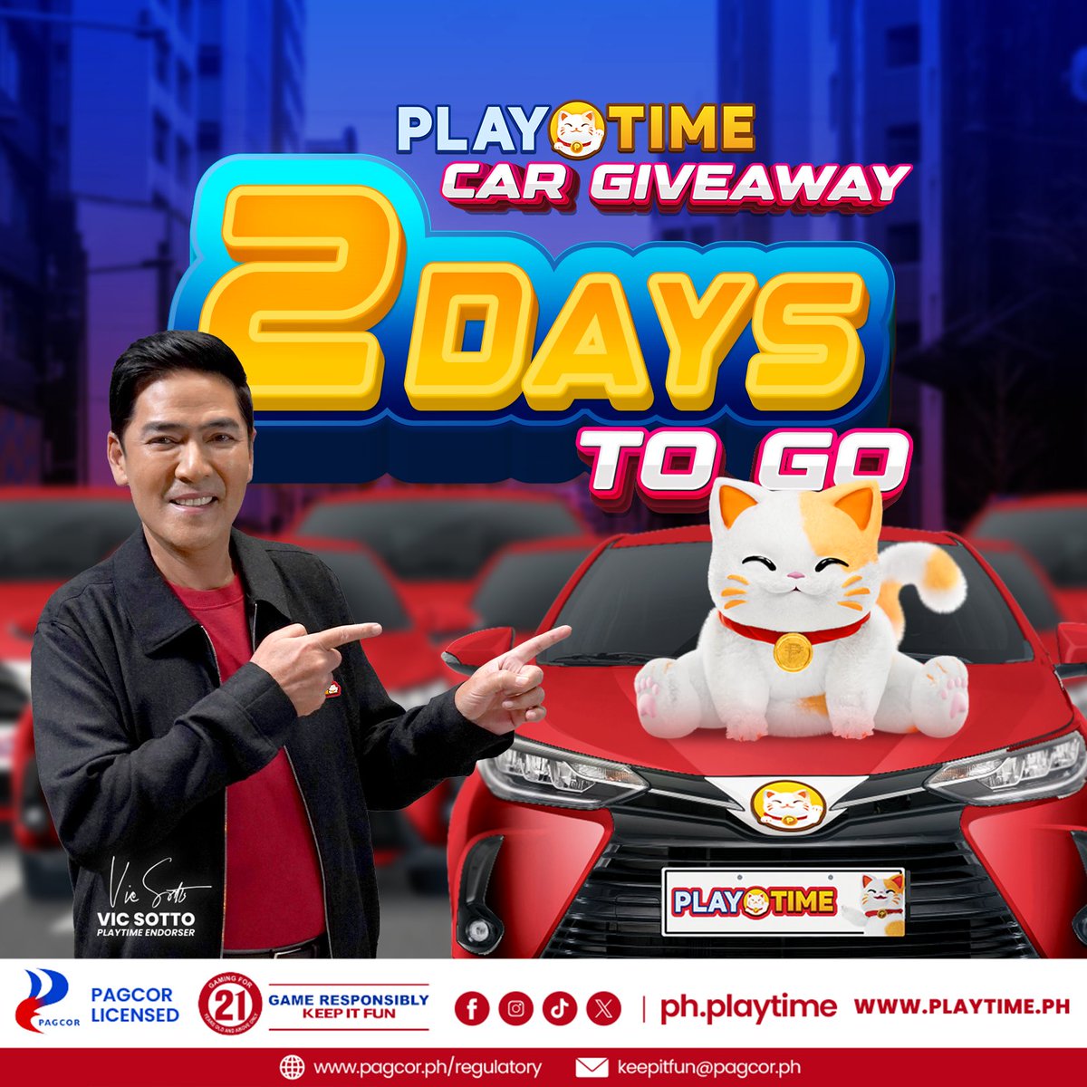 Sino kaya ang mag-uuwi ng BRAND NEW CAR?

Abangan ang aming LIVE DRAW sa APRIL 10 kasabay ng iba pang EXCITING PRIZES!!! Buckle up dahil may ISA PANG LUCKY WINNER na mag-uuwi ng 25,000 PESOS at 10 LUCKY WINNERS of 2,500 PESOS!

At hindi lang 'yan! Hanggang APRIL 30 pa ang ating
