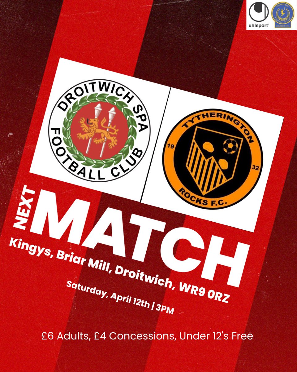 ▶️
Online tickets for Saturday's 24-25 <a href="/HellenicLeague/">Hellenic League</a> D1 finale 🆚 <a href="/rocks_fc/">Tytherington Rocks FC</a> are on sale NOW from the below link 
👇
ticketebo.co.uk/droitwichspafc…

ICYMI please read Club Communication 👇
dsfc.news/news/club-comm…

*Pay on the gate is also possible!
#UTS #goodtobehome #droitwich #bigday