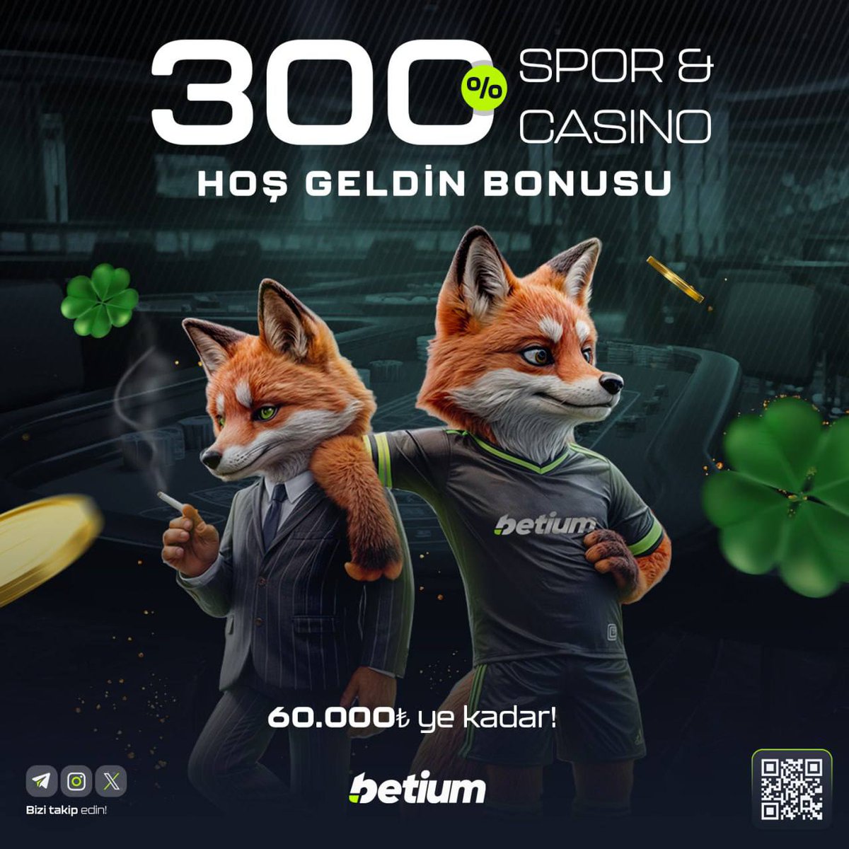 Sistemimiz %300 casino bonusu, 60.000 TL hoş geldin bonusu, %100 casino bonusu ve %300 spor bonusu sunarak iddia, casino ve slot oyunlarında yüksek kazanç potansiyeli sağlamaktadır.
bit.ly/sosyalbetium

#OnlineCasino #Slot #CasinoBonusu #İddaa #Bonus