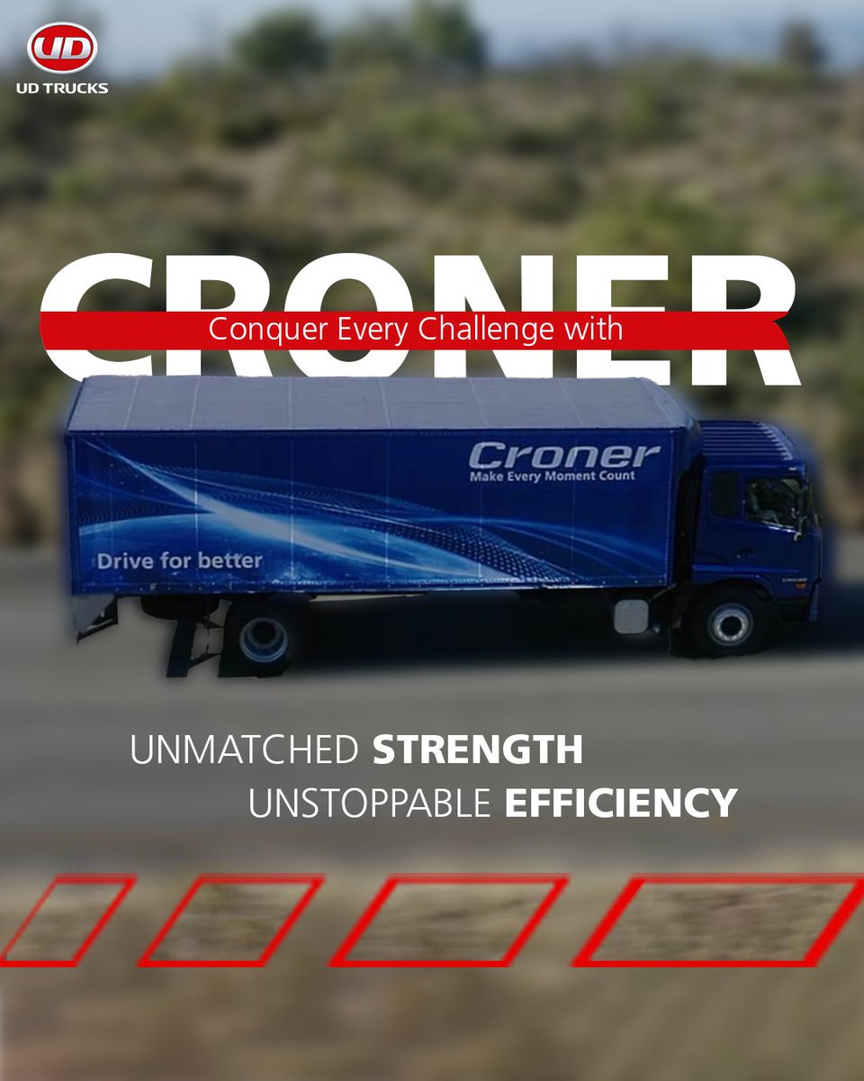 udtrucksmeena's tweet image. With robust design &amp;amp; smart tech, the UD Trucks Croner is built for strength, efficiency &amp;amp; performance. Conquer tough terrains with power, reliability &amp;amp; fuel savings! 

Learn more: ​
udtrucks.com/meena/trucks/c…​

#UDTrucksMEENA #Croner #BuiltForStrength #Efficiency #Reliability