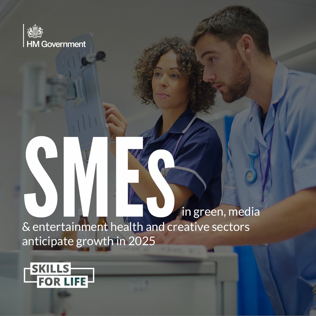Did you know that sectors expecting strong growth, according to SME leaders in the Skills Horizon report, include: 

🍃Green
🎤Media &amp; entertainment
🩺Health
💻Creative

Read the full report👉: ow.ly/Jl1x50V2CnR

#SkillsForLife