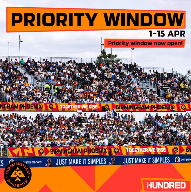 🎶🏏 Music, entertainment, and world-class cricket—The Hundred &amp; Birmingham Phoenix are BACK at Edgbaston from 8 August!

🔥 <a href="/GoCVcard/">Go CV</a> members get early access to tickets at early bird prices in <a href="/thehundred/">The Hundred</a> priority window until  15 April 2025.

An amazing summer day out!