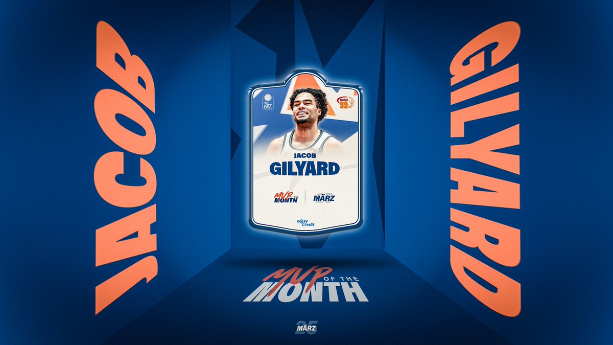 MVP OF THE MONTH - MÄRZ 👑🏀

Mit 42,9 % der Stimmen geht der <a href="/easyCredit_de/">easyCredit</a> #FanMVP an Jacob Gilyard von den <a href="/ninerschemnitz/">NINERS Chemnitz</a>!  🔥
