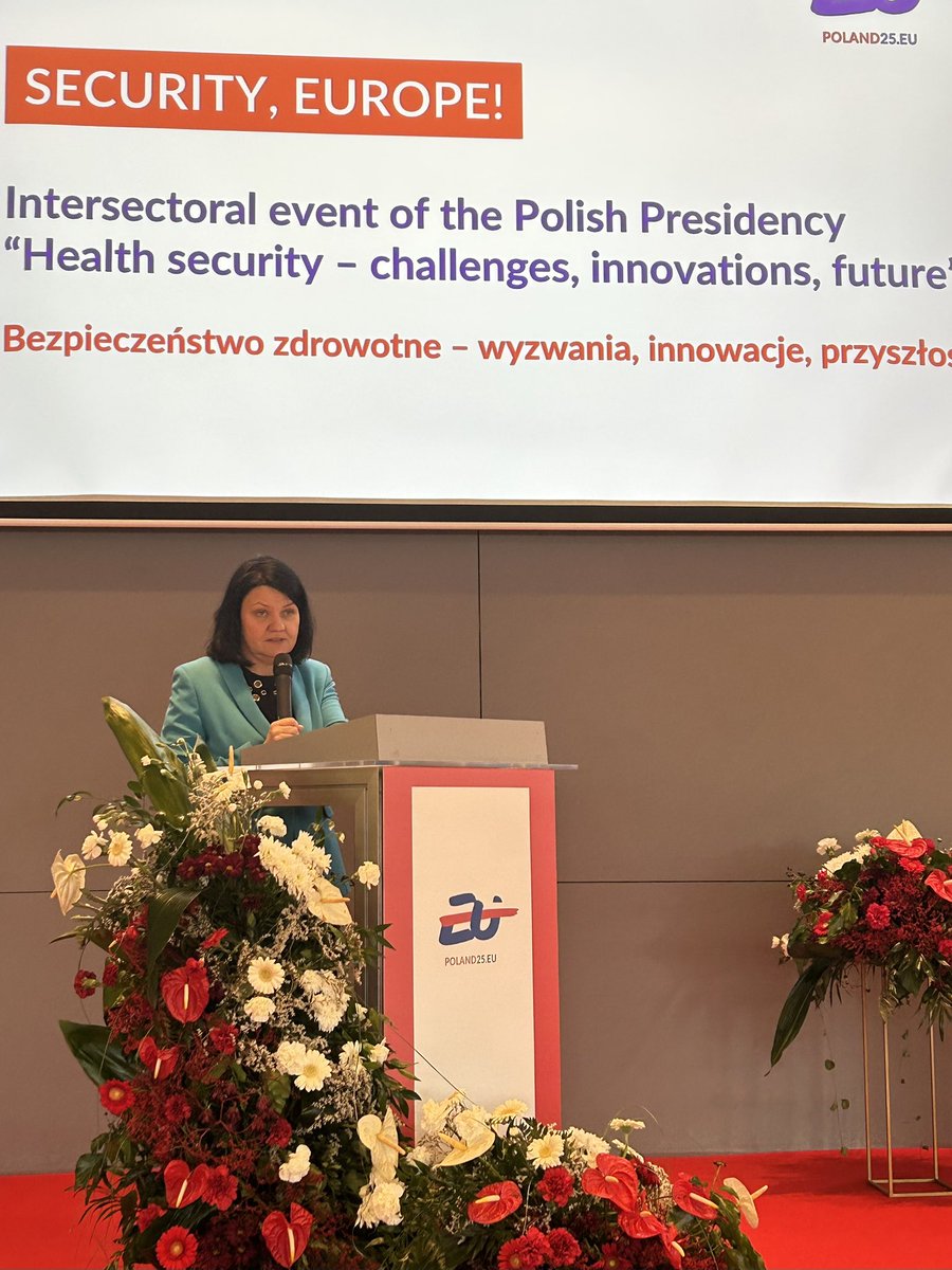 Health is 🔑 for Europe’s security. @POLAND25EU “No health, no nothing,’ says <a href="/magdasobkowiak/">Magdalena Sobkowiak</a> 👏<a href="/KaKacperczyk/">Katarzyna Kacperczyk</a> nails it: “united, with health at the core, we build a resilient future”. #HealthSecurity <a href="/WHO_Europe/">WHO/Europe</a> 🔑 priority in the #EPW &amp; in its practical plan #Preparedeness 2.0