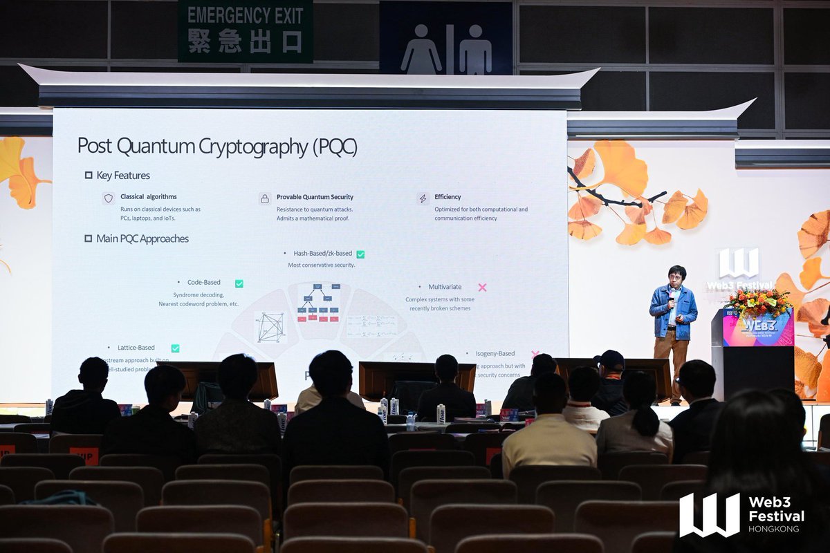 DRK_Lab's tweet image. 🎓Yu Yu, Professor of Computer Science Shanghai Jiao Tong University @sjtu1896, is giving a speech on "Post-Quantum Blockchains and zkTLS as Enablers of Authentic Data Portability" at #WSC2025.
🗓️Apr 8, 2025 | 09:30-17:30
📍STAGE 2, HK WEB3 FESTIVAL
🔗Livestream:…