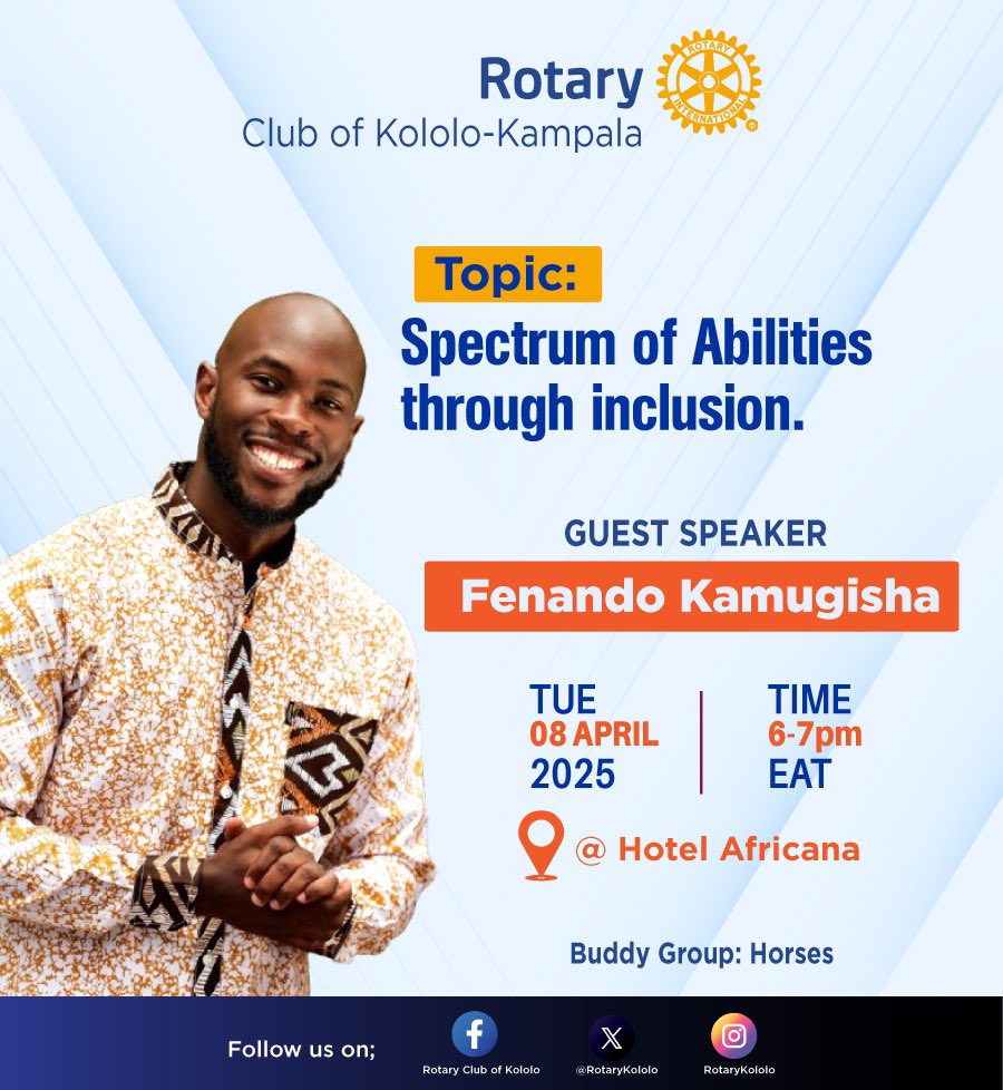 Join us today as we explore the Spectrum of Abilities through Inclusion with our inspiring guest speaker, Fernando Kamugisha!

Let’s talk about how inclusive practices can unlock potential and transform communities.

Don’t miss this engaging conversation