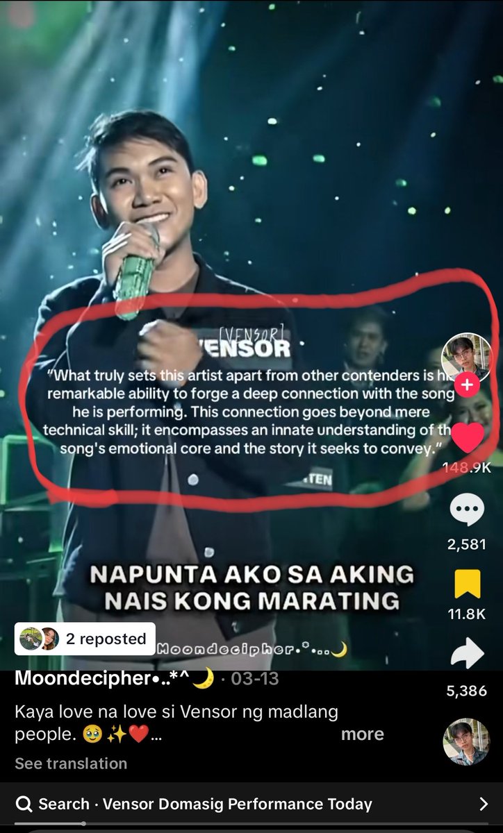 JJuelo62602's tweet photo. Vensor won today against Miah, and this made me come back to this video because of the caption. Indeed, "connection from the heart beyond mere technical skill" Congratulations Vensor ! DASURV! ππ
#ShowtimePangkatLOVE #Vensor https://t.co/RMmFokOmtl