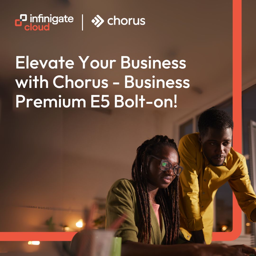 Infinigate Cloud (@infinigatecloud) on Twitter photo Chorus Business Premium E5 Bolt-on! 🚀Unlock <a href="/Microsoft365/">Microsoft 365</a> potential and offer enhanced security, productivity, and collaboration. Contact us today to explore partnership opportunities 👉lnkd.in/egffXJPP #BusinessGrowth
#Chorus Chorus Business Premium E5 Bolt-on! 🚀Unlock <a href="/Microsoft365/">Microsoft 365</a> potential and offer enhanced security, productivity, and collaboration. Contact us today to explore partnership opportunities 👉lnkd.in/egffXJPP #BusinessGrowth
#Chorus
