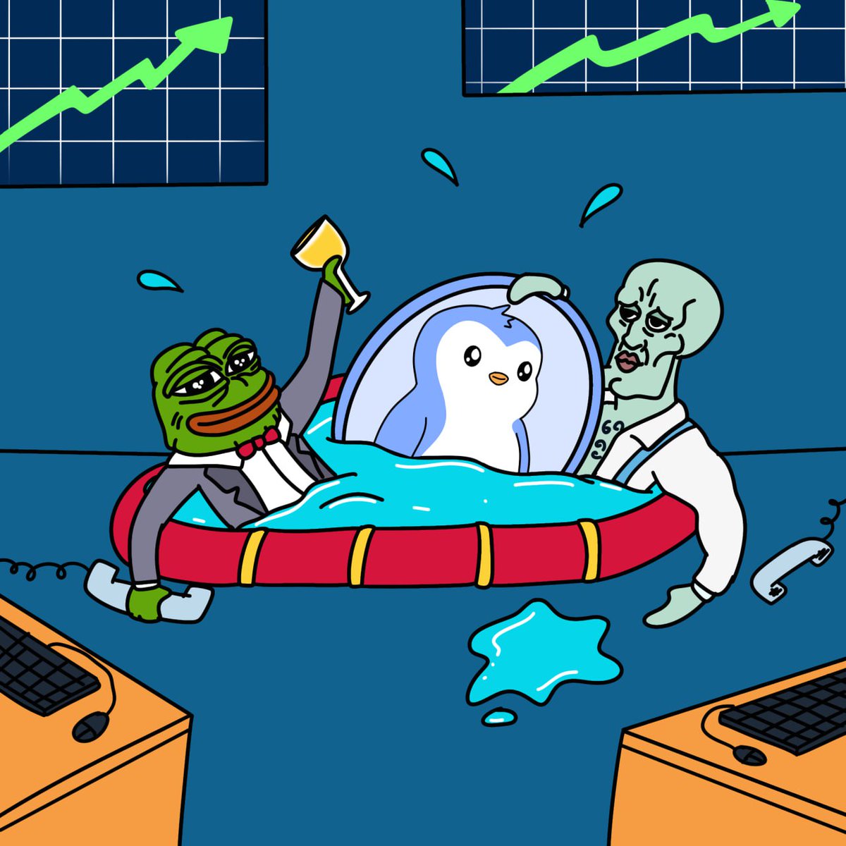 Pudgy Penguins ($PENGU) 

PENGU comenzó como una colección de NFT, pero rápidamente se convirtió en una marca reconocida mundialmente. Es uno de los pocos proyectos de memes que conectan la Web3 con la cultura dominante. 
🐧❄️ 👀 
Próximamente en MemeIndex.