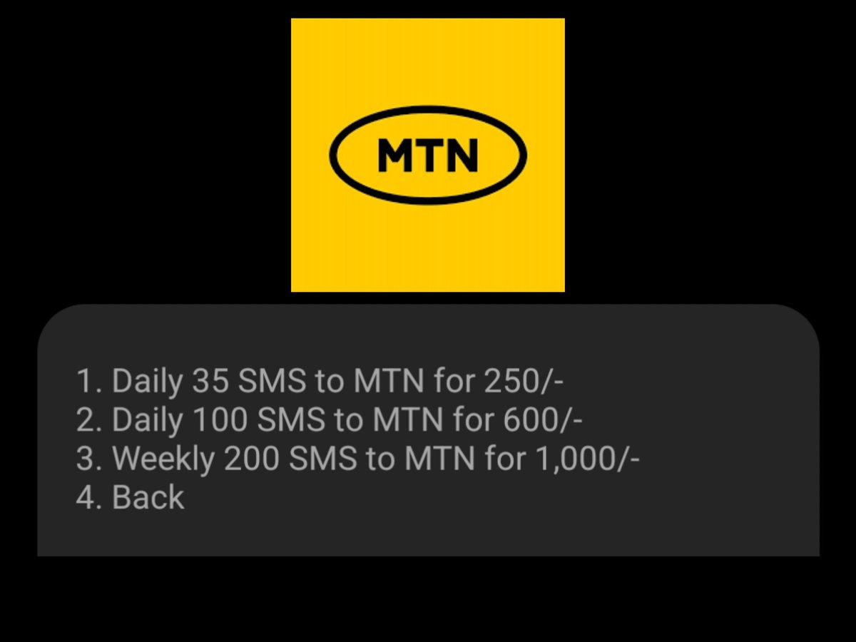 Basaija-Mpungu Paco (@basaija_mpungu) on Twitter photo Dear <a href="/mtnug/">MTN Uganda</a> , please introduce freedom sms bundles for us who still use SMS.
Option 4: Freedom 1,000 SMS to all networks for 5,000/-
CC: <a href="/ValenAggrey/">Mayor Aggrey Akiiki</a> <a href="/TravelToBunyoro/">Travel To Bunyoro</a> <a href="/RoyalKim256/">Trying ®</a> <a href="/GodNayebare/">Mr.Kilo</a> <a href="/AAliguma/">Aliguma Ahabyona Akiiki</a> <a href="/JothamWest/">Alinaitwe Jotham</a> <a href="/VictorMugasa/">Mugasa Victor™</a> <a href="/patric_oscar/">Patric-Oscar</a> <a href="/iRaymondMugume/">Raymond Mugume</a> <a href="/Esau_Matsiko/">ESAU</a> Dear <a href="/mtnug/">MTN Uganda</a> , please introduce freedom sms bundles for us who still use SMS.
Option 4: Freedom 1,000 SMS to all networks for 5,000/-
CC: <a href="/ValenAggrey/">Mayor Aggrey Akiiki</a> <a href="/TravelToBunyoro/">Travel To Bunyoro</a> <a href="/RoyalKim256/">Trying ®</a> <a href="/GodNayebare/">Mr.Kilo</a> <a href="/AAliguma/">Aliguma Ahabyona Akiiki</a> <a href="/JothamWest/">Alinaitwe Jotham</a> <a href="/VictorMugasa/">Mugasa Victor™</a> <a href="/patric_oscar/">Patric-Oscar</a> <a href="/iRaymondMugume/">Raymond Mugume</a> <a href="/Esau_Matsiko/">ESAU</a>