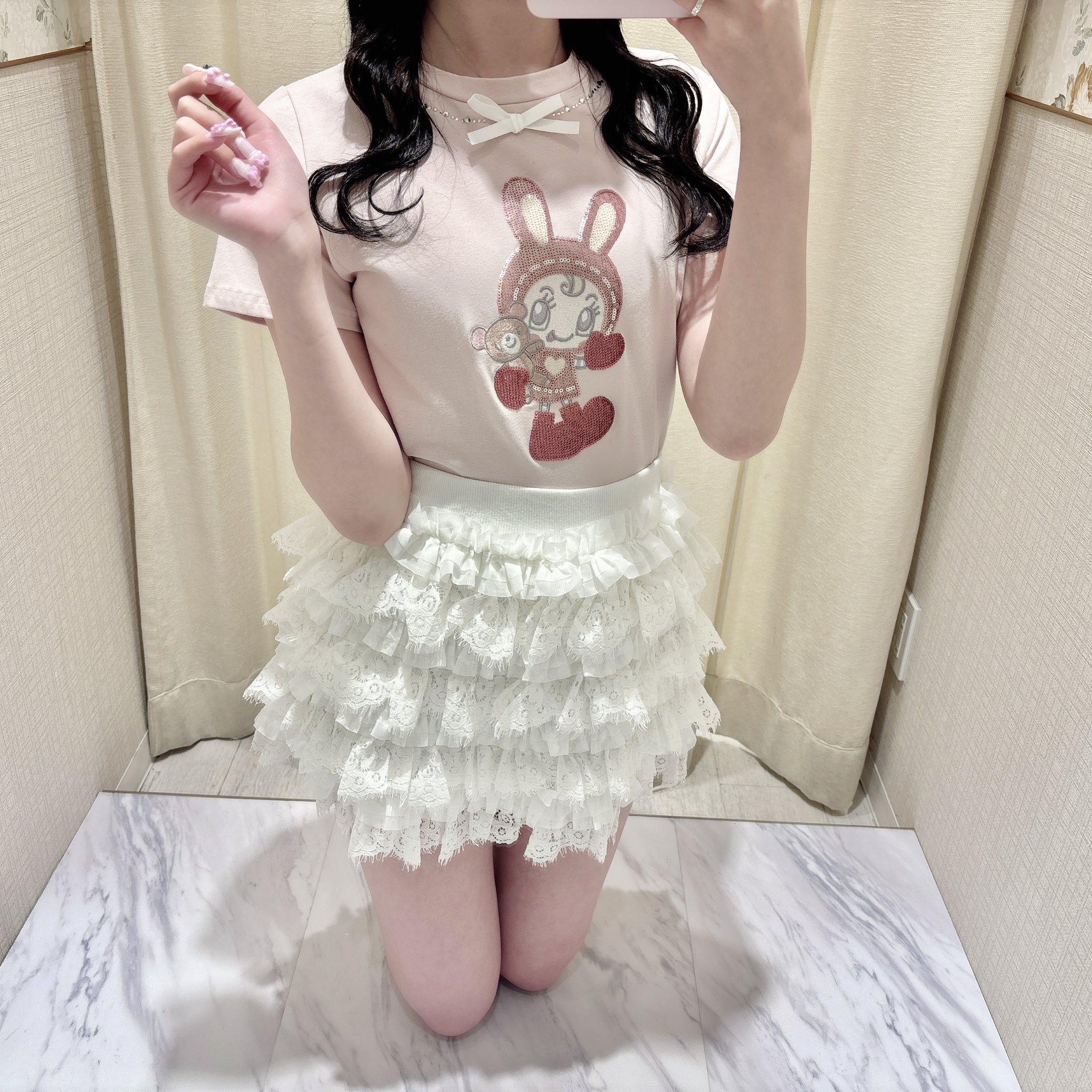 evelyn リボンオフショルニットOP ピンク【安心の新品】即日発送 evelyn リボンオフショルニットOP ピンク evelyn リボンオフショル