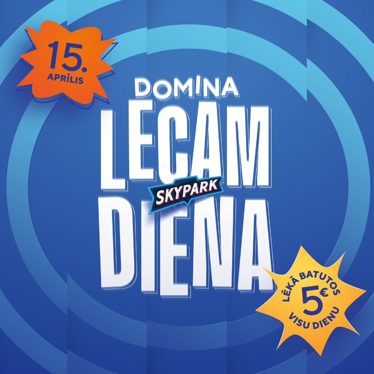 Jauna tradīcija Dominas Skypark — katra mēneša trešajā otrdienā lec jautrībās IZDEVĪGĀK! 🥳

15.⁠ ⁠aprīlī tiekamies pirmajā Dominas LecamDienā! Tikai šajā dienā biļete uz Baltijas lielāko iekštelpu izklaides parku maksās vien 5 eiro! 💥

Uzzini vairāk mūsu mājaslapā!