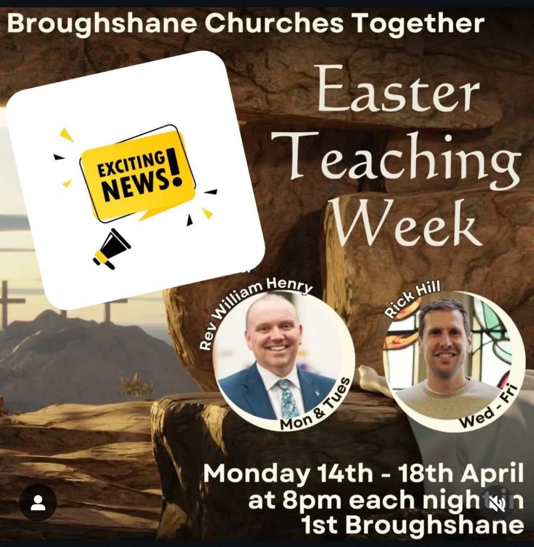 BallymenaFM's tweet photo. We are Delighted to Join with Broughshane Churches Together for the Easter Week. We will be bringing with us many new titles alongside many fantastic resources for all Ages. We will see you all next week Monday 14th to Friday 18th April. https://t.co/2kiJN5Ztp7