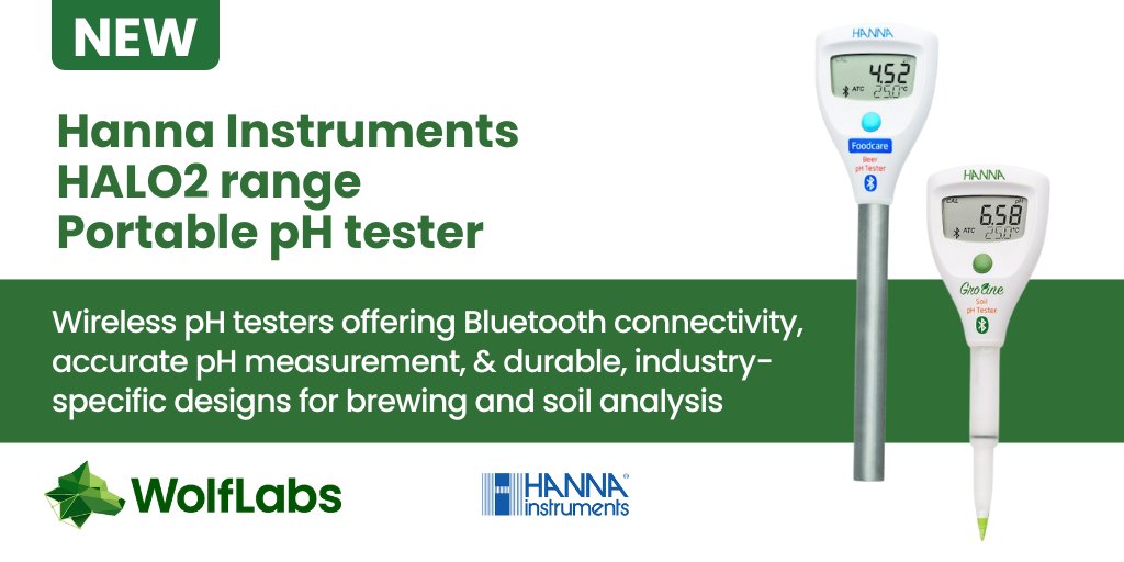 wolflabsuk's tweet image. The @HannaInstUK HALO2 wireless pH testers are here! 📡✅
 ✔️Bluetooth connectivity for easy data logging
 ✔️Designed for brewing &amp;amp; soil analysis
 ✔️Accurate, durable &amp;amp; user-friendly
Learn more 👉 wolflabs.co.uk/laboratory-equ…

#LabEquipment #pHTesting #HannaInstruments #WolfLabs