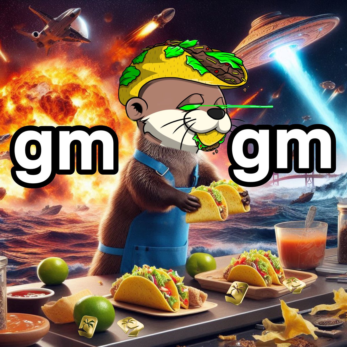 gm gm fam! 🌮🦦

have an otterly ottrageous taco tuesday!