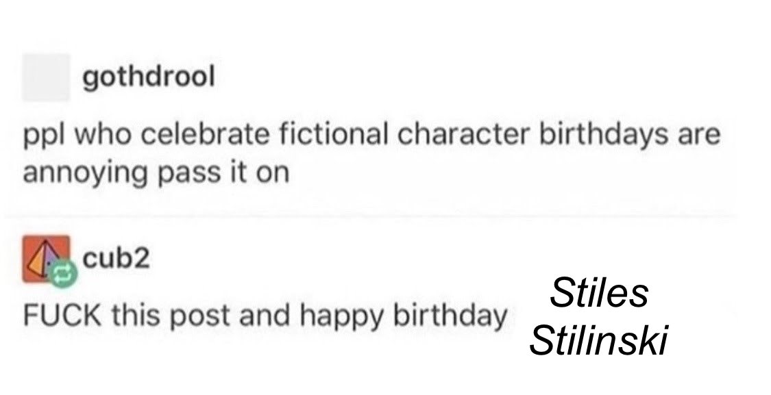 ITS STILES STILINSKI’S BIRTHDAY