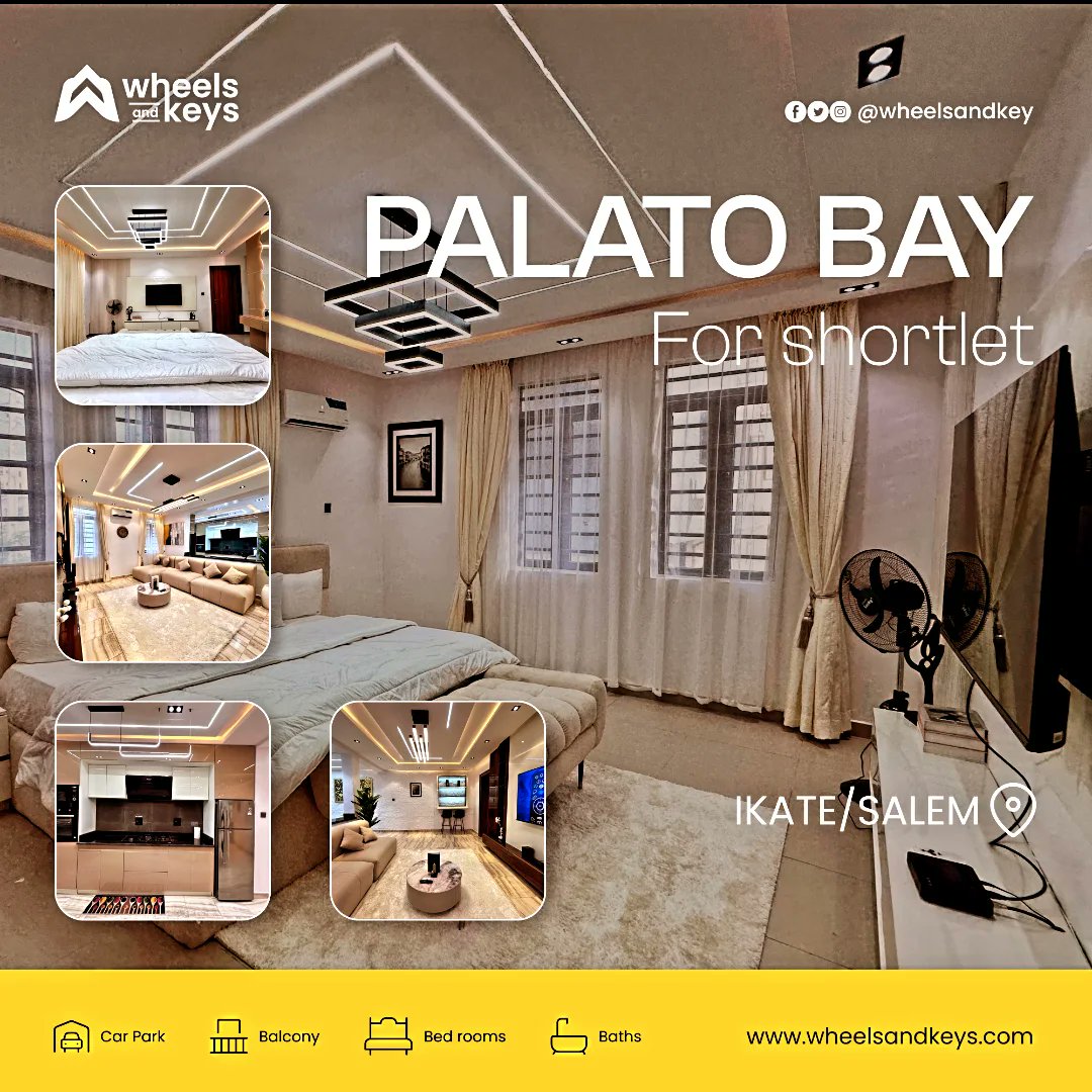 wheelsandkeys's tweet image. Shortlet Apartment available at wheels and keys.....
#apartment #wheelsandkeys