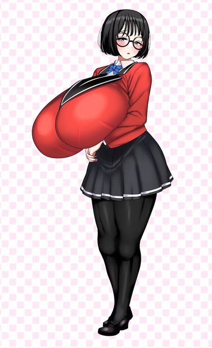 skeb納品しました!ご依頼ありがとうございました〜!地味眼鏡爆乳! 