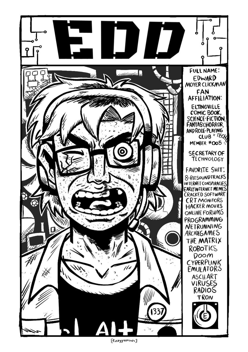 my eltingville oc!! :-)
stupid.. computer.. gamer geek or something.. 
#eltingvilleclub