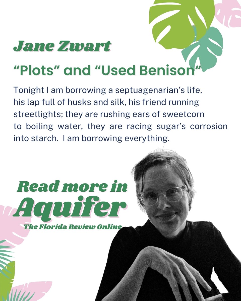 We’re publishing poetry in Aquifer twice a week for National Poetry Month. Today we have two poems by Jane Zwart, “Plots” and “Used Benison.” 

#theflreview #NationalPoetryMonth
