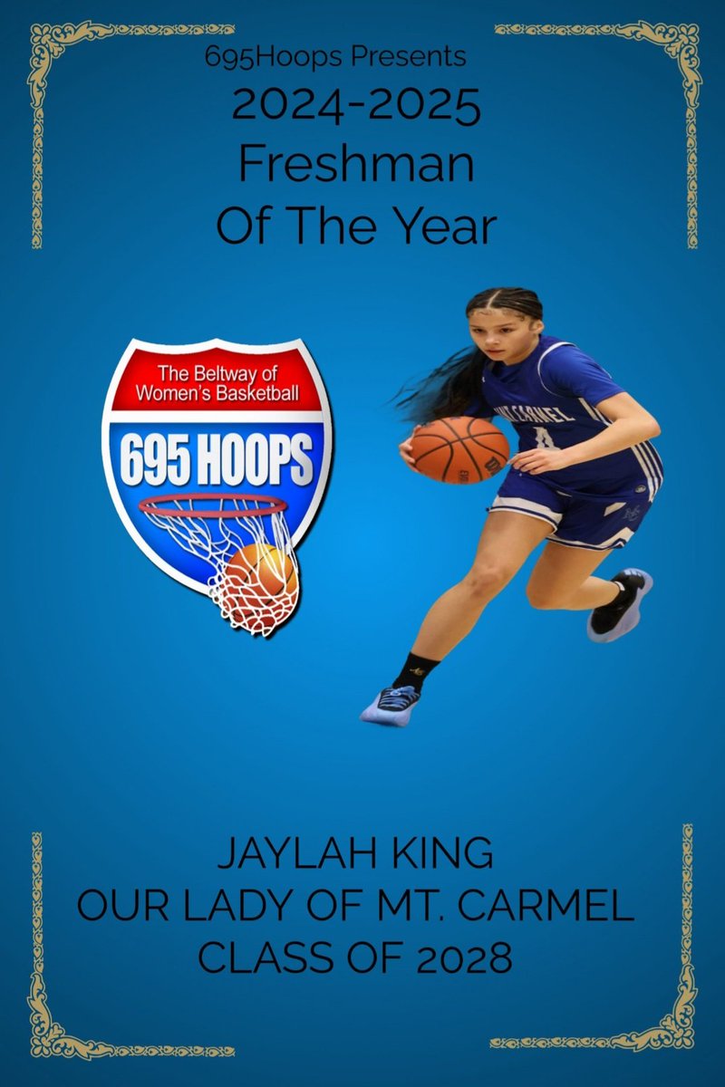 Congrats to Jaylah King of Our Lady of Mt Carmel. She is our 2024-2025 Freshman of the Year!