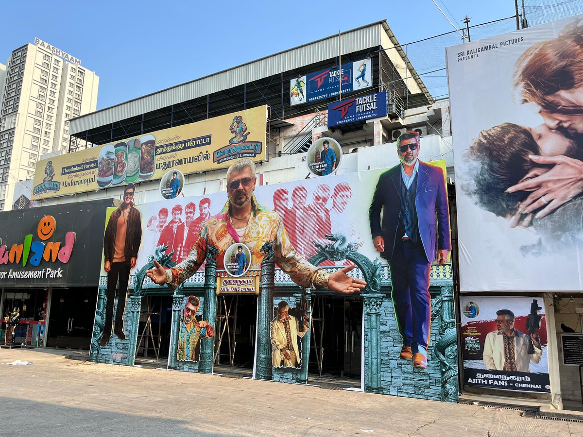 The fort is getting ready for #AK’s entry 🔥🔥

<a href="/TAFC_2013/">THALAINAGARAM AJITH FANS</a> <a href="/RohiniSilverScr/">Rohini SilverScreens</a> 

#Ajithkumar #GoodBadUgly