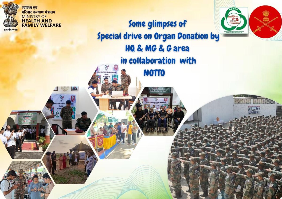 A remarkable feat!

Indian Army, Mumbai in collaboration with NOTTO organised Mega Organ donation drive achieving the highest ever pledge registration by a single institution with more than 26000 army personnel signed up for the noble cause in a single campaign.