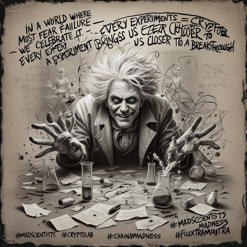 RSV281083's tweet image. @madscientists_x In a world where most fear failure — we celebrate it.
Every experiment brings us closer to a breakthrough.
#MadScientists #CryptoLab #ChainMadness #Fluxtramantra @Mousekenstein_x
