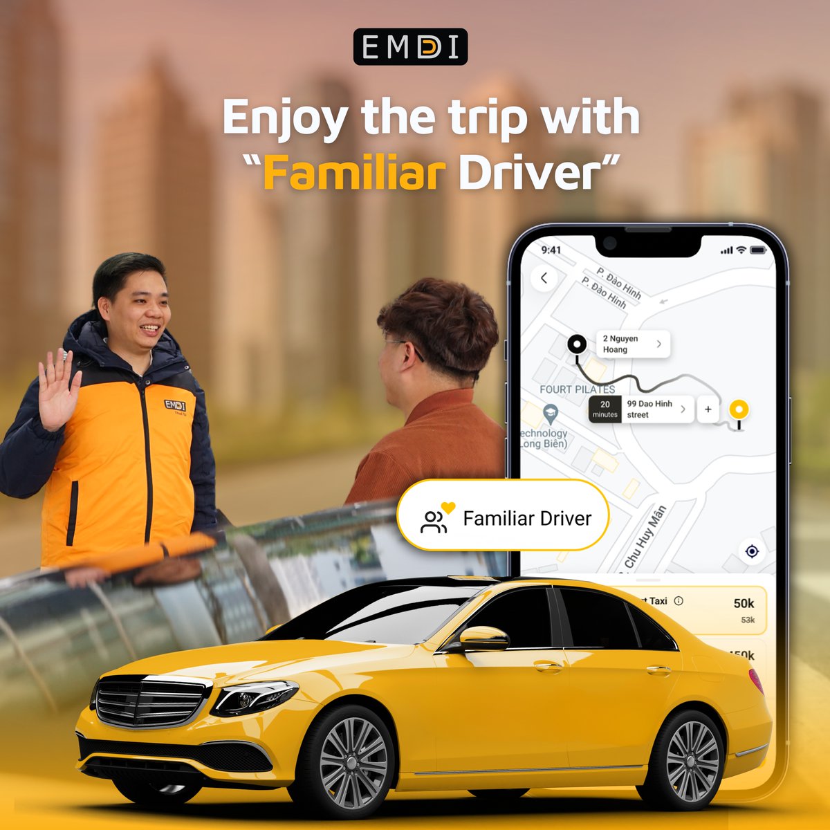 emddi_jsc's tweet photo. 🚖 New on EMDDI: Familliar driver! ✨ Save your favorite drivers, enjoy familiar rides &amp; help drivers grow their income. Update now!  #Emddi #StayConnected #Familliar #driver https://t.co/M325iOWLp5