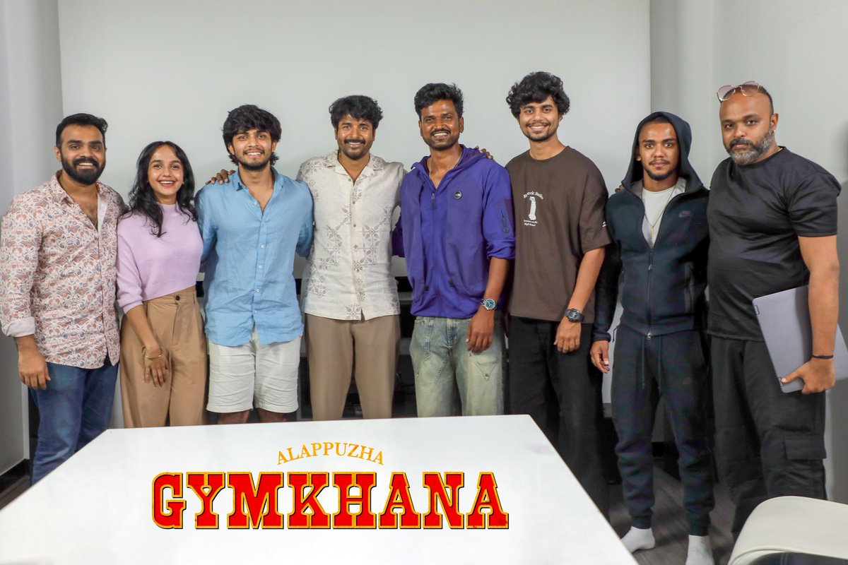 Thank you, <a href="/Siva_Kartikeyan/">Sivakarthikeyan</a> sir, for taking the time to meet with us and for sharing your kind thoughts on #AlappuzhaGymkhana trailer and songs. Your words have given our team so much energy and inspiration Thank you for your constant encouragement! 🙏
.
In theatres from APRIL 10